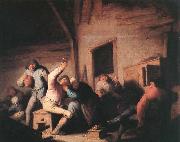 OSTADE, Adriaen Jansz. van Carousing Peasants in a Tavern oil painting reproduction